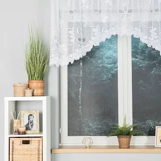 Firanka żakardowa gotowa na żabki RENATA 250x80 biała