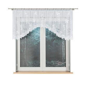 Firanka żakardowa gotowa na żabki RENATA 250x80 biała