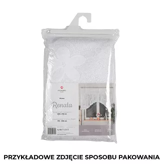 Firanka żakardowa gotowa na żabki RENATA 250x80 biała