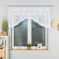 Firanka żakardowa gotowa na żabki RENATA 250x80 biała