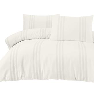 Pościel bawełniana 220x200 MELKOR Darymex kremowa w pasy