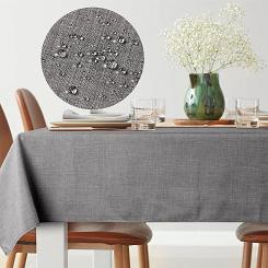 Obrus dekoracyjny wodoodporny KATE 140x220 Eurofirany srebrny strukturalna faktura