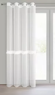Firana gotowa na przelotkach ROXANA 140x250 Eurofirany biały