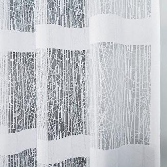 Firanka żakardowa gotowa na żabki WIKTORIA 410x160 biała