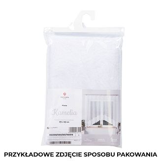 Firanka żakardowa gotowa na żabki KAMELIA 310x160 biała