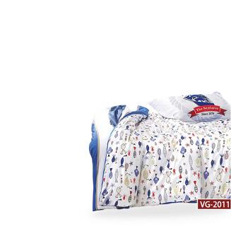 Pościel dla dzieci z prześcieradłem 160x200 biała kolorowa rybki