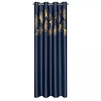 Zasłona gotowa na przelotkach HARMONY 140x250 Eurofirany granatowy/złoty