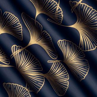 Zasłona gotowa na przelotkach HARMONY 140x250 Eurofirany granatowy/złoty