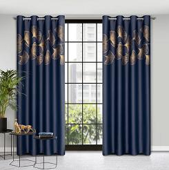 Zasłona gotowa na przelotkach HARMONY 140x250 Eurofirany granatowy/złoty