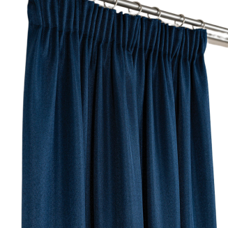 Zasłona gotowa na taśmie JODEŁKA 140x250 niebieska