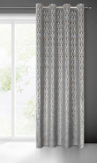 Zasłona gotowa na przelotkach LAURA 140x250 Eurofirany stalowy/złoty