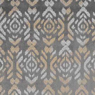 Zasłona gotowa na przelotkach LAURA 140x250 Eurofirany stalowy/złoty