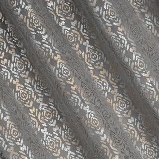 Zasłona gotowa na przelotkach LAURA 140x250 Eurofirany stalowy/złoty