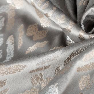 Zasłona gotowa na przelotkach LAURA 140x250 Eurofirany stalowy/złoty