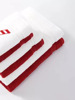 Świąteczny ręcznik bawełniany CANDYCANE 70x140 biały z haftem laski cukrowej