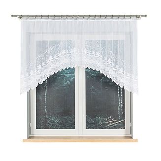 Firanka żakardowa gotowa na żabki JOWITA 250x100 biała