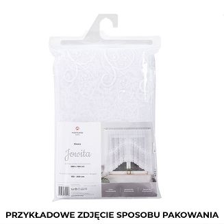 Firanka żakardowa gotowa na żabki JOWITA 250x100 biała