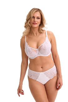 Biustonosz balkonetka z koronką Soft Jessia 1229 miękki biały