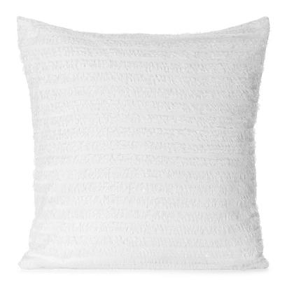 Poszewka dekoracyjna REINA 45x45 Eva Minge Eurofirany biała szyfonowa błyszcząca moherowe nici