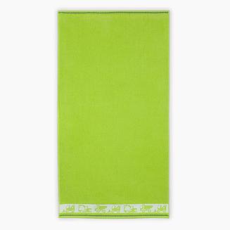 Ręcznik dla dzieci AUTOBOTY 70x130 Zwoltex zielony rozłożony