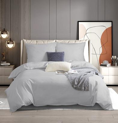 Pościel satyna bawełniana 160x200 SIN jednobarwna szara