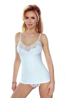 Koszulka damska na ramiączkach z korkonką Lula biała