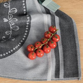 Ścierka kuchenna bawełna egipska HANDMADE 50x70 szara