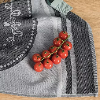 Ścierka kuchenna bawełna egipska HANDMADE 50x70 szara