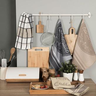 Ścierka kuchenna bawełna egipska HANDMADE 50x70 szara