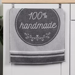 Ścierka kuchenna bawełna egipska HANDMADE 50x70 szara