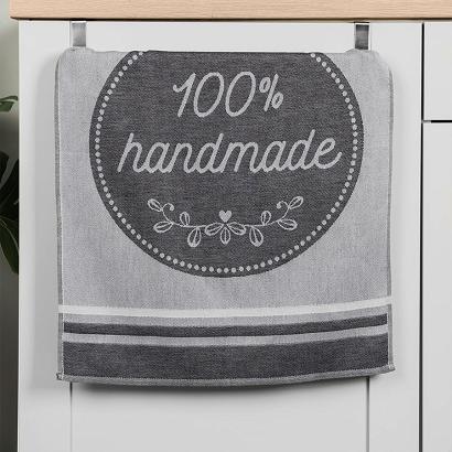Ścierka kuchenna bawełna egipska HANDMADE 50x70 szara
