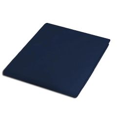 Prześcieradło satyna bawełniana bez gumki 160x220 ciemnogranatowe