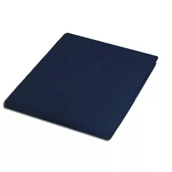 Prześcieradło satyna bawełniana bez gumki 160x220 ciemnogranatowe