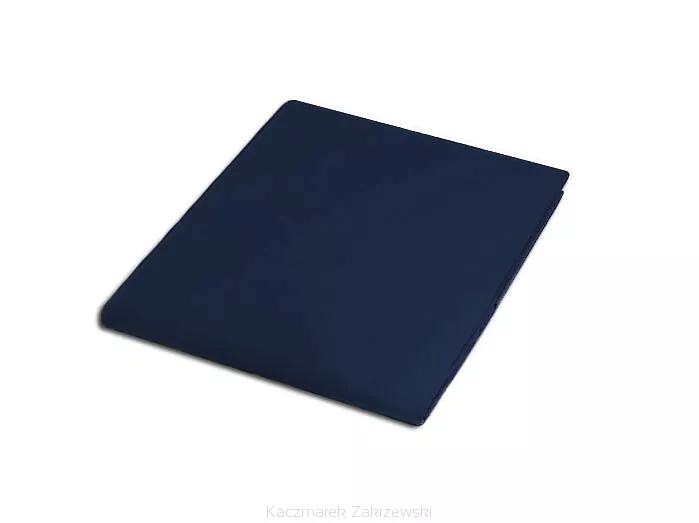 Prześcieradło satyna bawełniana bez gumki 160x220 ciemnogranatowe