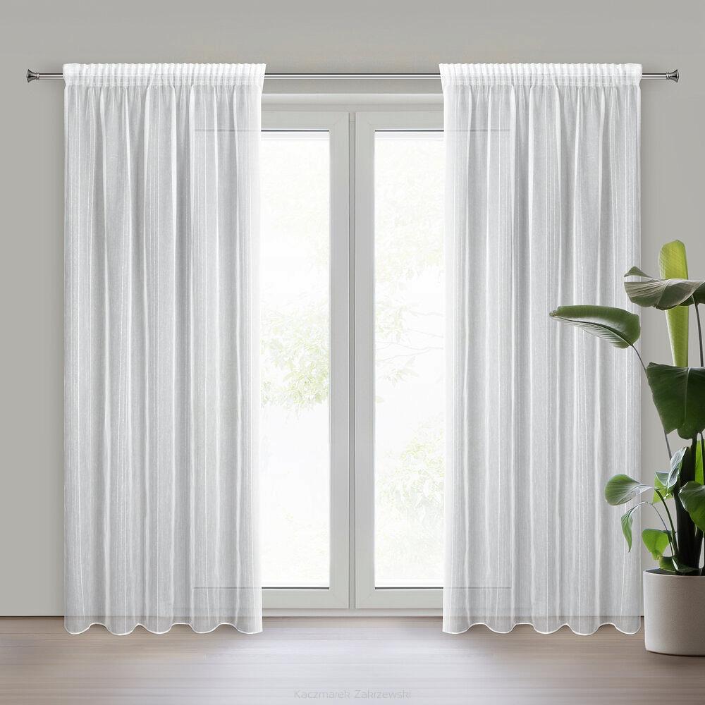 Firana gotowa na taśmie LAURA 140x280 Eurofirany biały