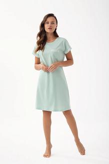 Koszula damska LUNA kod 202 zielona z koronką