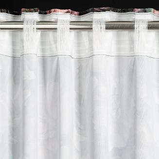 Zasłona gotowa na taśmie PEONIA 140x270 Eurofirany bordowy