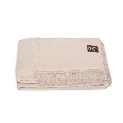 Koc bawełniano-akrylowy 150x200 taupe