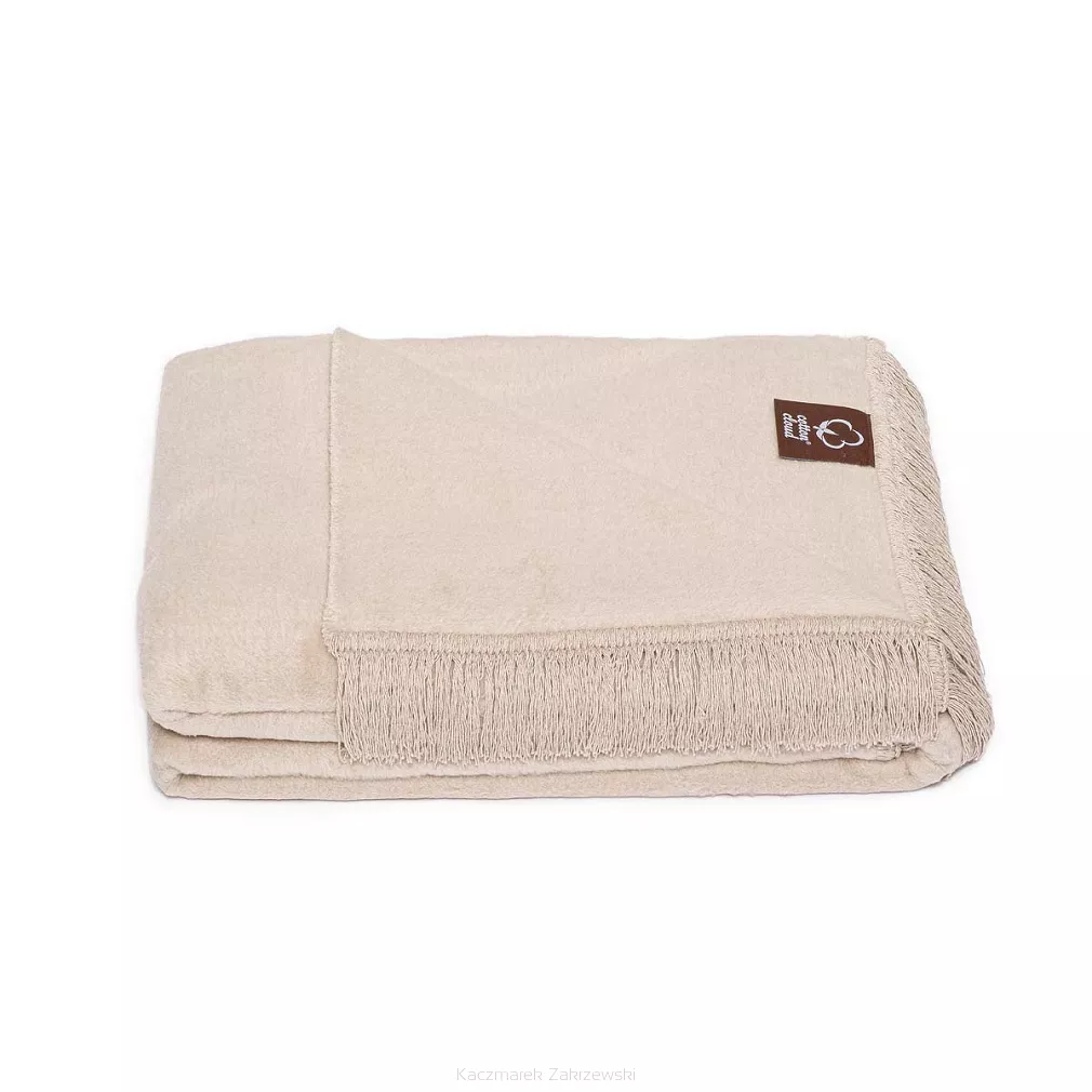 Koc bawełniano-akrylowy 150x200 taupe