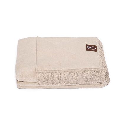 Koc bawełniano-akrylowy 150x200 taupe