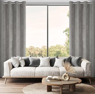 Zasłona gotowa na przelotkach VANI 140x250 Eurofirany szary