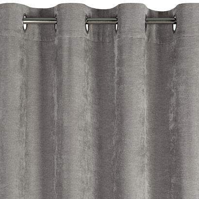 Zasłona gotowa na przelotkach VANI 140x250 Eurofirany szara gładka szenilowa