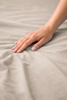 Prześcieradło bawełniane bez gumki 200x220 noris jasnobeżowe