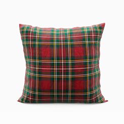 Poszewka dekoracyjna KRATA SZKOTI 40x40 welwetowa czerwona