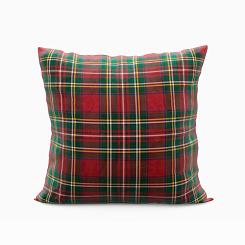 Poszewka dekoracyjna KRATA SZKOTI 40x40 welwetowa czerwona