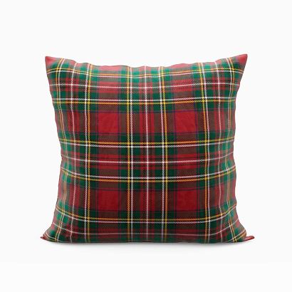 Poszewka dekoracyjna KRATA SZKOTI 40x40 welwetowa czerwona