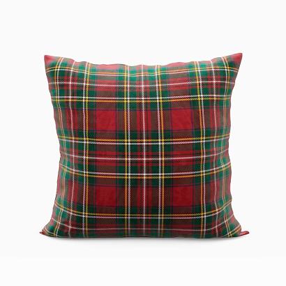 Poszewka dekoracyjna KRATA SZKOTI 40x40 welwetowa czerwona