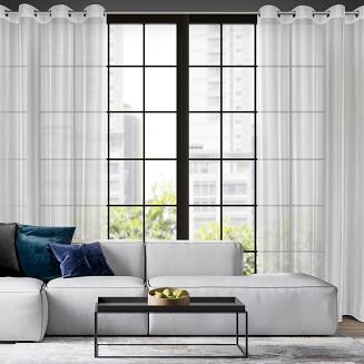 Firana gotowa na przelotkach ANABEL 140x260 Eurofirany biały