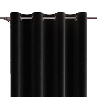 Zasłona gotowa na przelotkach VELVI 140x260 czarna