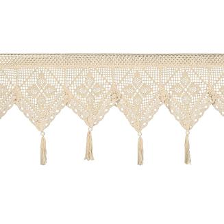 Firana gotowa na taśmie MARTHA 130x50 Eurofirany jasnobeżowy